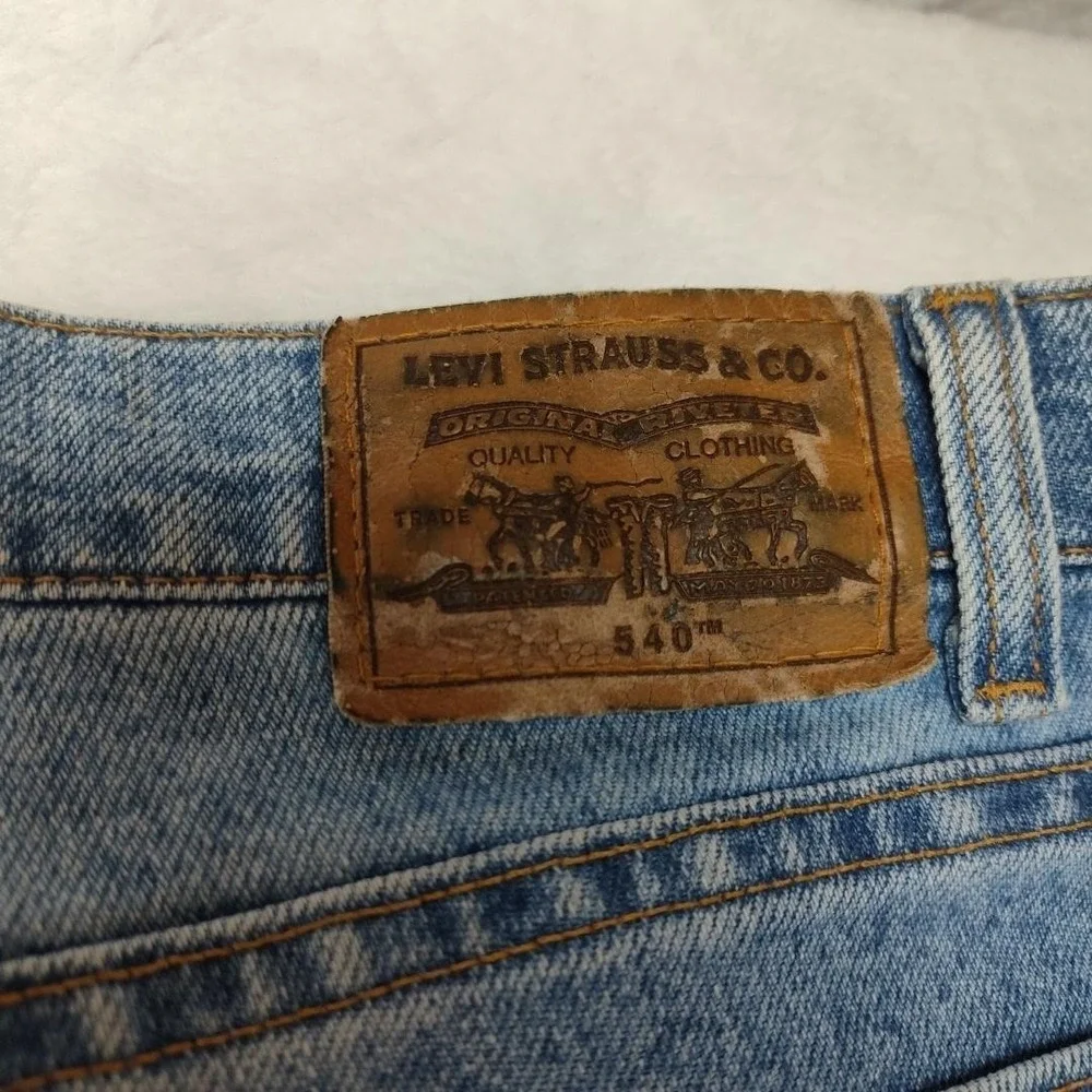 Vintage Levis 540 Jeans Mens 36x29 Blue Relaxed Straight Acid Wash 90s Denim USA